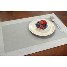 Load image into Gallery viewer, Dainty Home Napa Woven Textilene Crossweave With Solid Geometric Pattern Reversible 12" x 18" Rectangular Placemat
