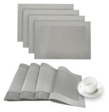 Load image into Gallery viewer, Dainty Home Napa Woven Textilene Crossweave With Solid Geometric Pattern Reversible 12" x 18" Rectangular Placemat
