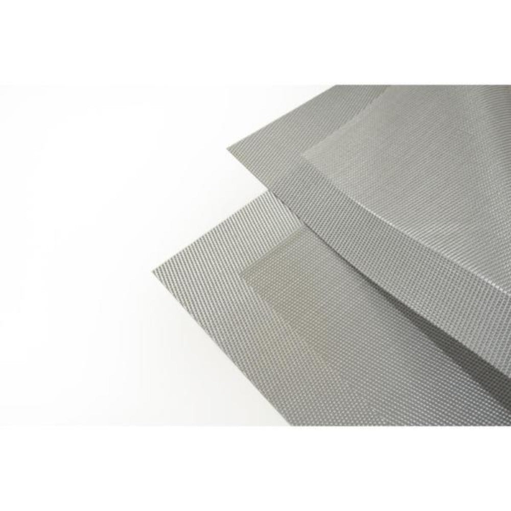 Dainty Home Napa Woven Textilene Crossweave With Solid Geometric Pattern Reversible 12" x 18" Rectangular Placemat