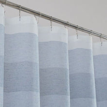 Load image into Gallery viewer, Dainty Home Chelsea Gradient Ombre Linen Look Fabric Textured Gradient Striped Designed Fabric Shower Curtain
