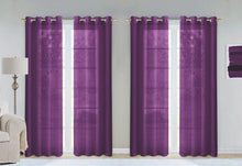 Load image into Gallery viewer, Dainty Home Malibu Solid Airy &amp; Breathable Semi-Sheer Light Filtering Extra Wide Grommet Set Of 4 Window Panels
