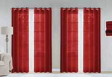 Load image into Gallery viewer, Dainty Home Malibu Solid Airy &amp; Breathable Semi-Sheer Light Filtering Extra Wide Grommet Set Of 4 Window Panels
