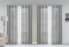 Load image into Gallery viewer, Dainty Home Malibu Solid Airy &amp; Breathable Semi-Sheer Light Filtering Extra Wide Grommet Set Of 4 Window Panels
