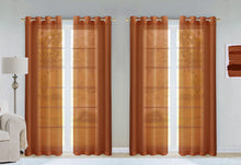 Load image into Gallery viewer, Dainty Home Malibu Solid Airy &amp; Breathable Semi-Sheer Light Filtering Extra Wide Grommet Set Of 4 Window Panels
