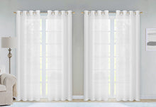 Load image into Gallery viewer, Dainty Home Malibu Solid Airy &amp; Breathable Semi-Sheer Light Filtering Extra Wide Grommet Set Of 4 Window Panels
