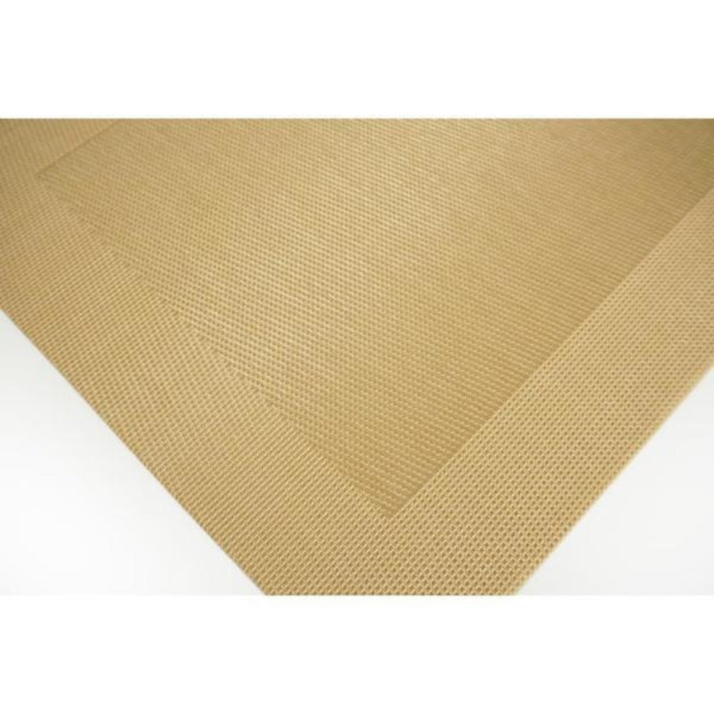 Dainty Home Napa Woven Textilene Crossweave With Solid Geometric Pattern Reversible 12" x 18" Rectangular Placemat